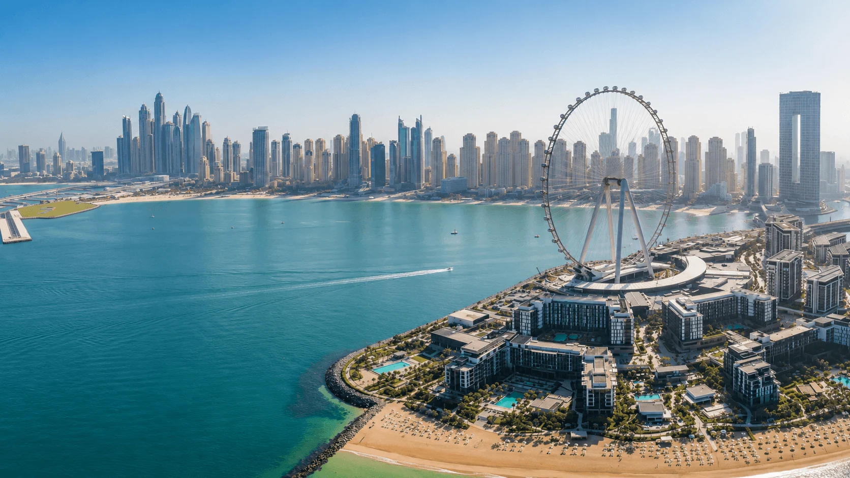 Bluewaters Island waterfront residences and Ain Dubai