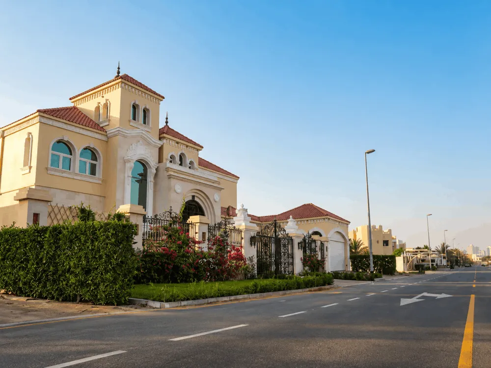 Large villa along a residential street in Al Barsha, Dubai